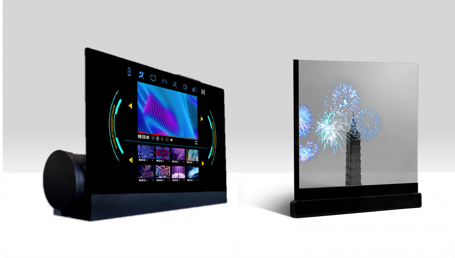 可捲式、折疊性、高透明